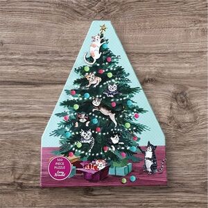 Cats In Trouble Christmas Tree Cat 500 Piece Puzzle Artist Casey Krimmel